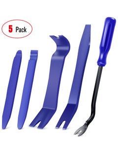 SYOSI 5PCS Pry Off Removal Tool Car Blue Set, Fastener Removal Tool Car Tool Easy to Remove Car Stereo, Door Panel, Fastener, Mold, Dashboard  - Image 1