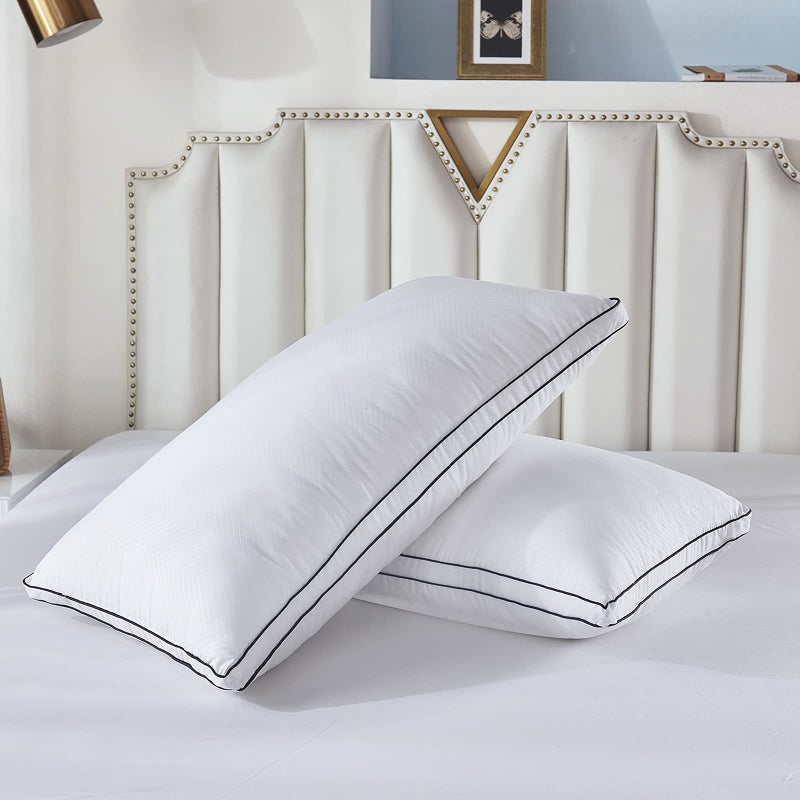 Gehannah Bed Pillows for Sleeping Luxury Plush Soft Pillow with Home and Hotel Breathable Microfiber Cover SkinFriendly Pillows for Side Back Sleepers