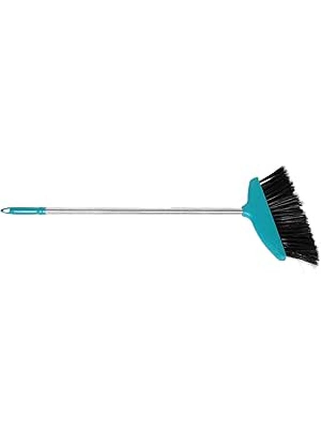 Soft Bristle Broom And Dustpan Set Wide Angle Floor Cleaner For Home Indoor Outdoor Use Green - Image 1