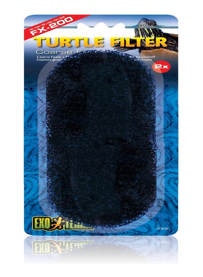 Exo Terra Turtle Filter Coarse Foam, Replacement Filter Media for Aquatic Turtle Terrarium, 2-Pack, PT3636 - Image 1