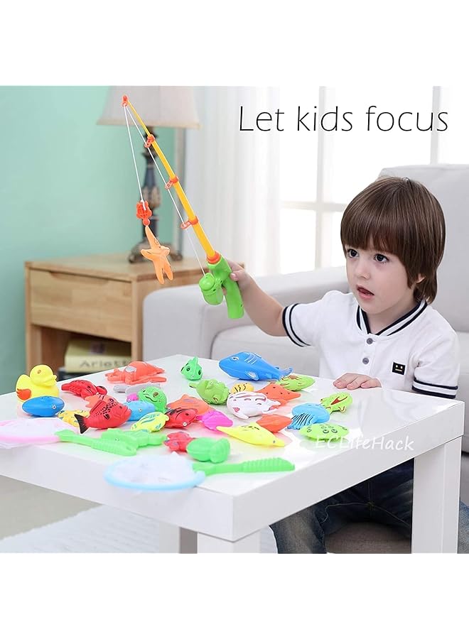 إيروريكس ألعاب صيد السمك للأطفال، ألعاب عائمة مغناطيسية، عمود مغناطيسي، قضيب صيد السمك، شبكة، طاولة ماء، حوض استحمام - Image 5