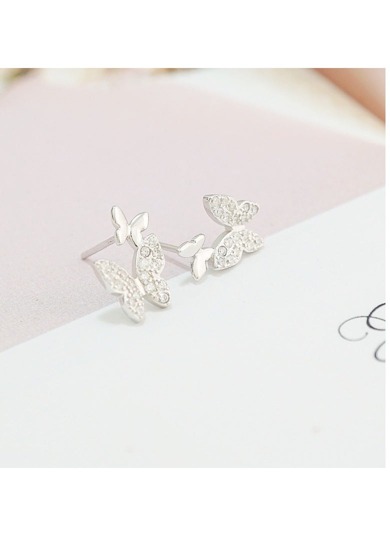 xozgdovg Artsy little fresh girl with two butterfly earrings  - Image 1