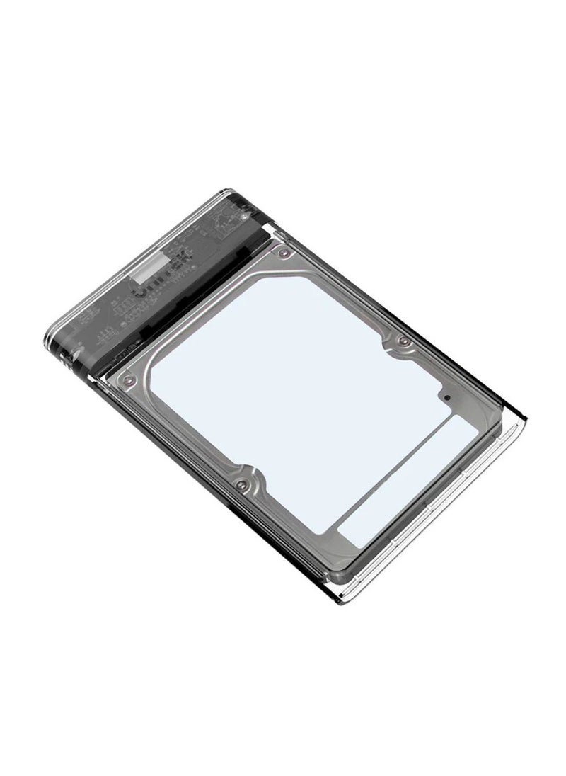 UNITEK - UNITEK DiskGuard Limpid R Transparent SATA III 2.5-Inch Hard Drive Enclosure for HDD and SSD with USB 3.0 High-Speed Data Transfer and Tool-Free Installation - Image 1
