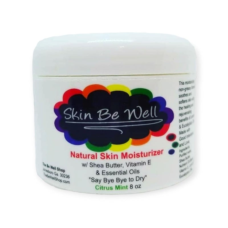 Skin Be Well Natural Moisturizing Cream Citrus Mint 8 oz