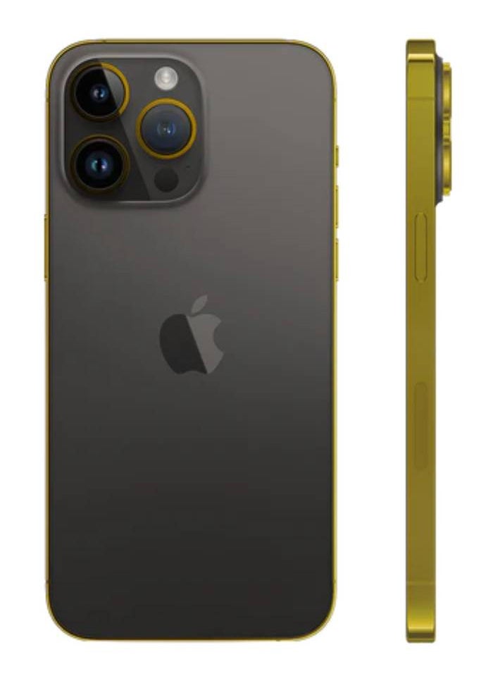 CAVIAR - Luxury 24k Gold Plated Frame Customized iPhone 16 Pro Max 256 GB Black - Image 1