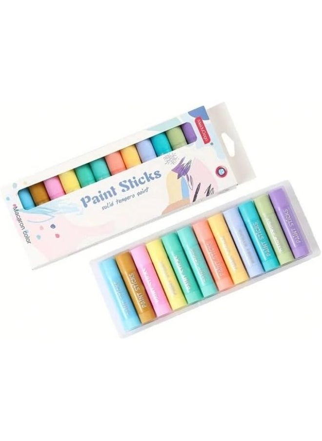 Generic - MeiduGaga-Paint Sticks Solid Tempera Pastel Colors Set Of 12 - Image 1
