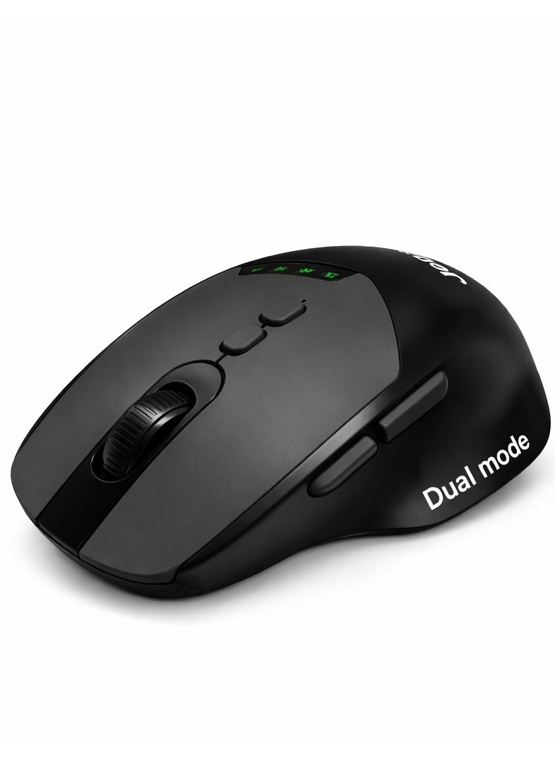 JeDEL WD155 Wireless 2.4Ghz , Bluetooth Rechargeable Mouse - Optical Sensor 2000 DPI - 7 Buttons With 2 Side Buttons - Image 1