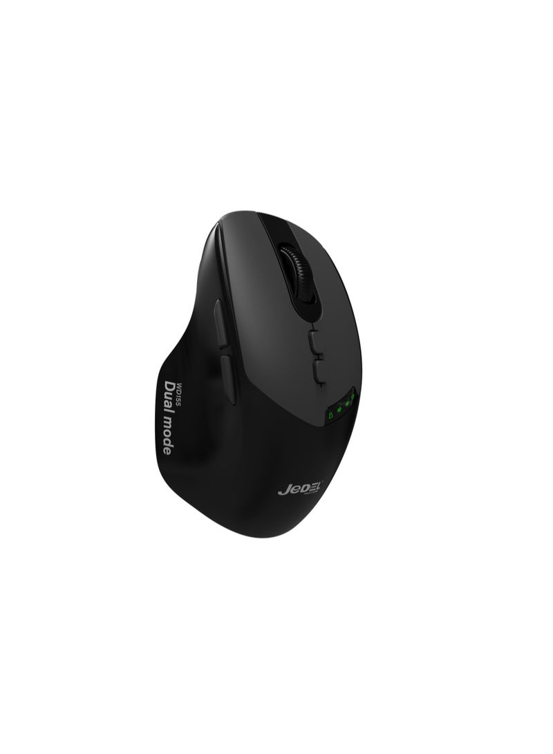 JeDEL WD155 Wireless 2.4Ghz , Bluetooth Rechargeable Mouse - Optical Sensor 2000 DPI - 7 Buttons With 2 Side Buttons - Image 3