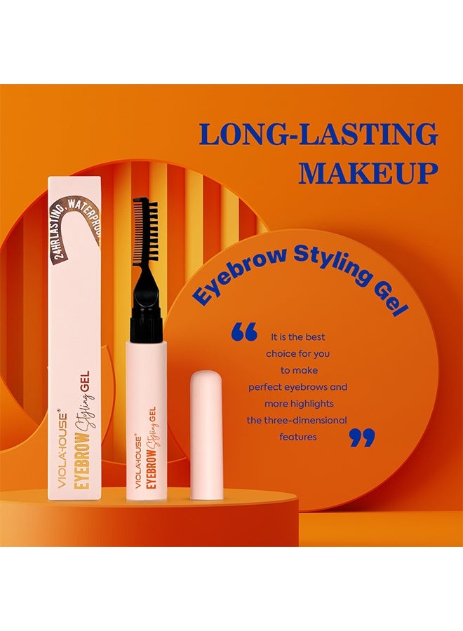 فيولا هاوس جل تصفيف الحواجب ، شمع تصفيف الحواجب ، جل محسن للحواجب مقاوم للماء يدوم طويلا ، حاجب مشط الحواجب برأسين ، صابون تشكيل الحواجب - Image 3