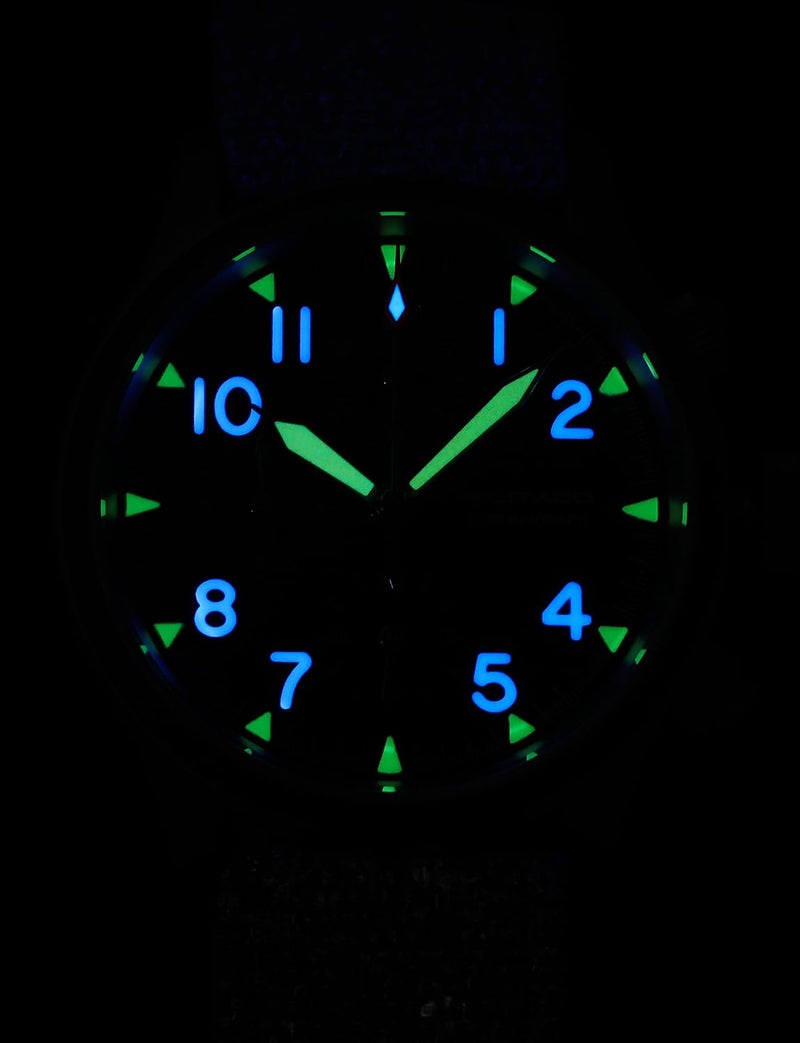 TACTICAL FROG Militado ML1868 39mm Military Chronograph Watch Sapphire Crystal VK67 Quartz Watches for Men 100M Waterproof, Green Canvas Strap - Image 3