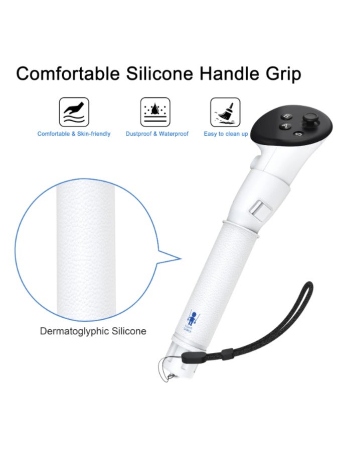 مقابض ملحقات وحدة التحكم Oculus Meta Quest 3/3S، مقابض أذرع طويلة VR Gorilla Tag لنادي Meta Quest 3/3S Beat Saber Golf Club - Image 5