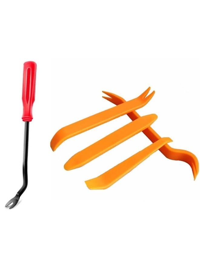 Generic 5 Auto Trim Removal Tool Kit Car Panel Door Dashboard Fastener Remover Pry Set Orange FLA11853  - Image 2