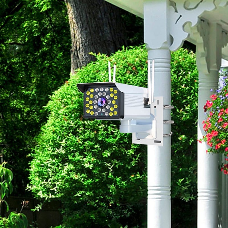 Bectro مشبك/حامل تركيب عمود كاميرا CCTV PTZ مع 3 حلقات من الفولاذ المقاوم للصدأ بقطر 200 مم، للاستخدام الداخلي والخارجي، متوافق عالميًا مع كاميرات بدقة من 1MP إلى 12MP - Image 2