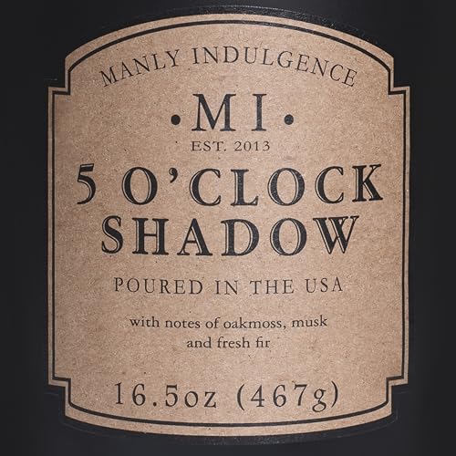 Manly Indulgence 5 O'Clock Shadow Scented Candles for Men, 16.5 oz Single Wick, Premium Soy Blend Wax, 60H Burn, Candles for Home Scented – Made in The USA - Image 5