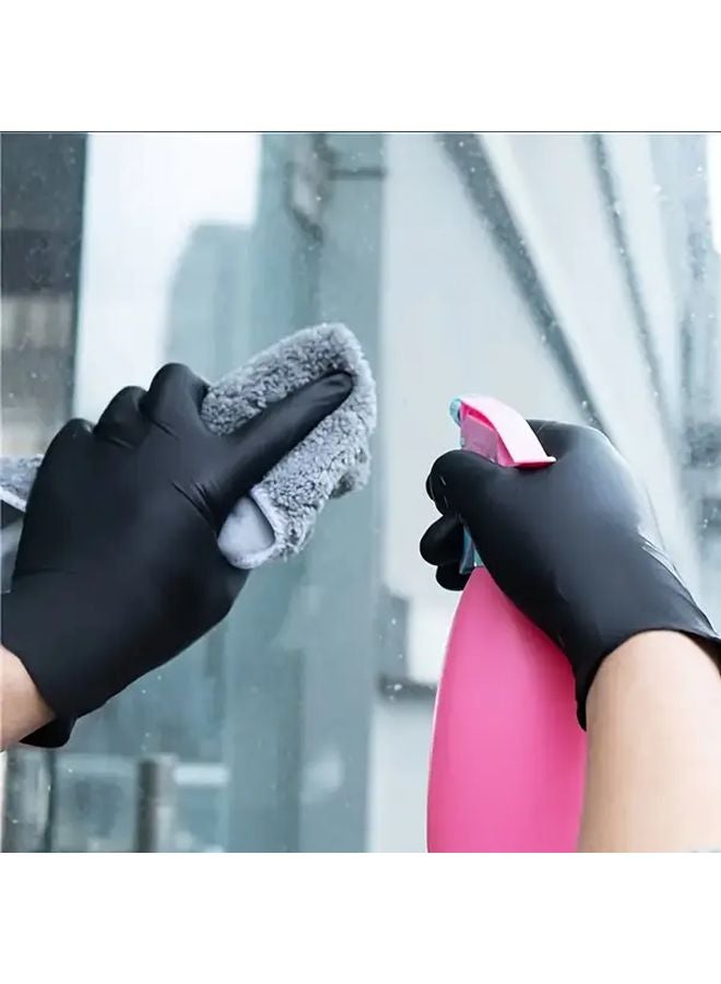 100 Pcs Large Heavy Duty Disposable Nitrile Gloves Powder Free Latex Free Waterproof - Image 3