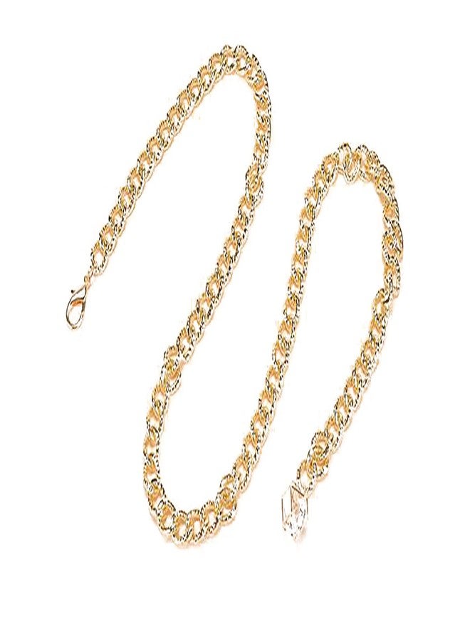 Vritraz Women And Girl Fashion Metal Stretchable Gold Plated Belly Chain Waist Belt Jewellery kamarband Waistband PinkHeart - Image 5