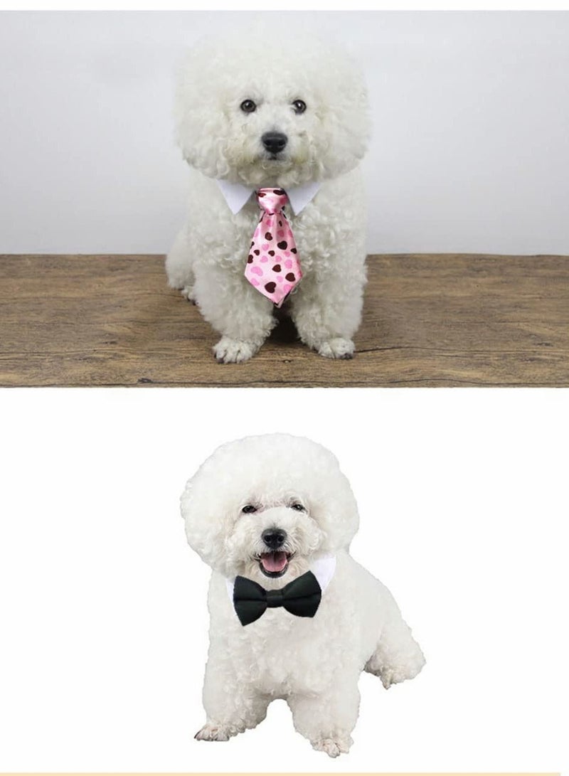 Excefore Pets Ties Pet Collar, 4 Pieces Adjustable Dog Tie Cat Ties Pets Bow Costume Necktie Collar for Small Dogs Puppy Cats Grooming Accessories - Image 3
