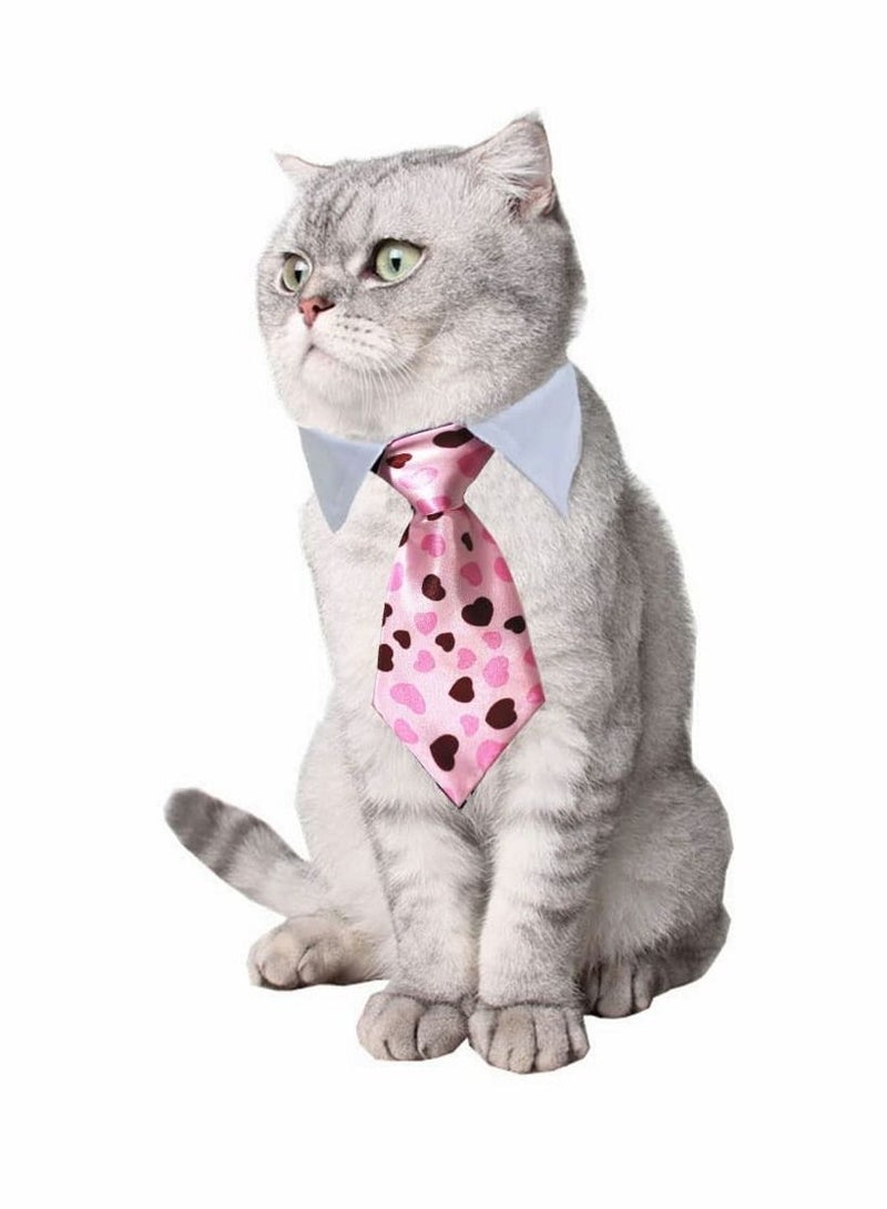 Excefore Pets Ties Pet Collar, 4 Pieces Adjustable Dog Tie Cat Ties Pets Bow Costume Necktie Collar for Small Dogs Puppy Cats Grooming Accessories - Image 2