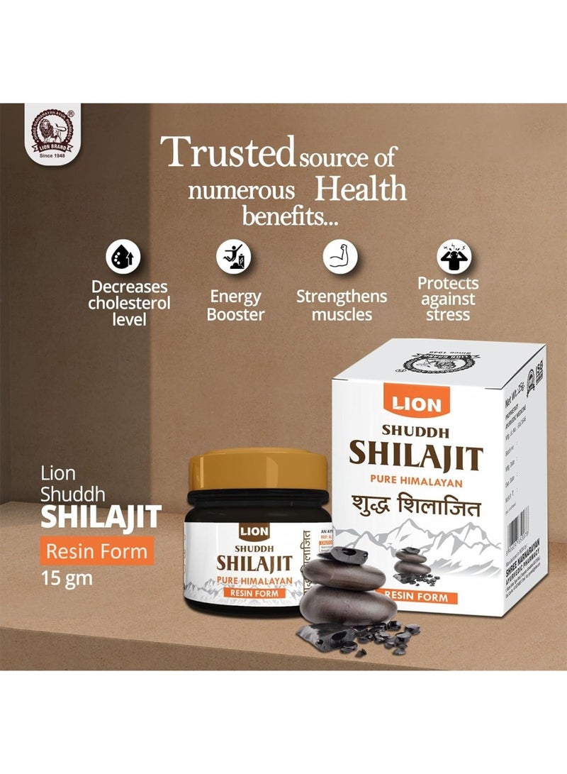 Lion Suddh Shilajit (Resin Form) | Pack of 15gm - Image 3