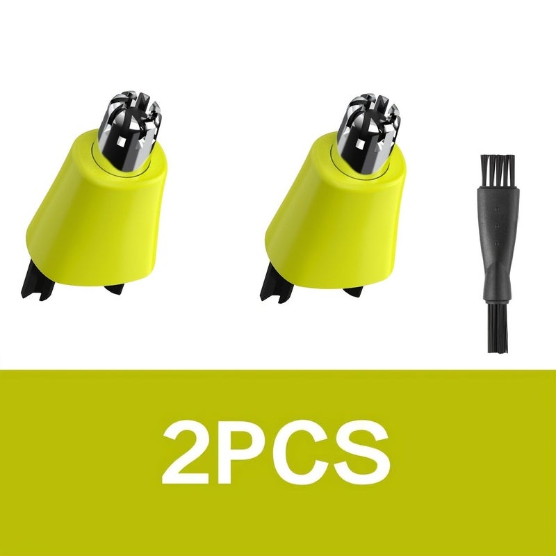 2026 Upgraded Nose Hair Trimmer Replacement Heads Compatible With O Blade QP2834 Qp2724 Qp2520 30 Qp2620 30 Green St 2 Packs Quick And Effortless Trimming Painless Hair Removal With Cleaning Brush - Image 2