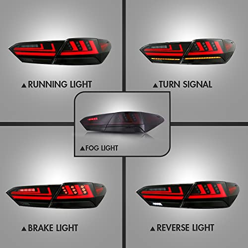 T T-ABC New Taillights for Toyota Camry Tail Light Assembly 2018-2023 SE XSE LE XLE TRD 8th Gen Accessories Taillight V3 Smoke Rear Lights Led Sequential Turn Signals Startup Custom Back Lamp Replacement (T4) - Image 3