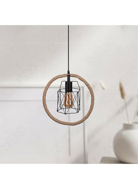 Ritmo Ceiling Lamp | modern decorative LED E27 pendant light ceiling lamp hanging  | suitable for any room | Size: 30x70 cm | color : black x beige