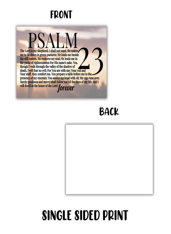 Lashicorn Psalms 23 Bible Verse Wallet Card 30pk 3.5x2” The Lord is My Shepherd Fear Worry Pocket Bulk Encouragement Gift Colorful Cross Minimalist Church Members Hand Outs - Image 4