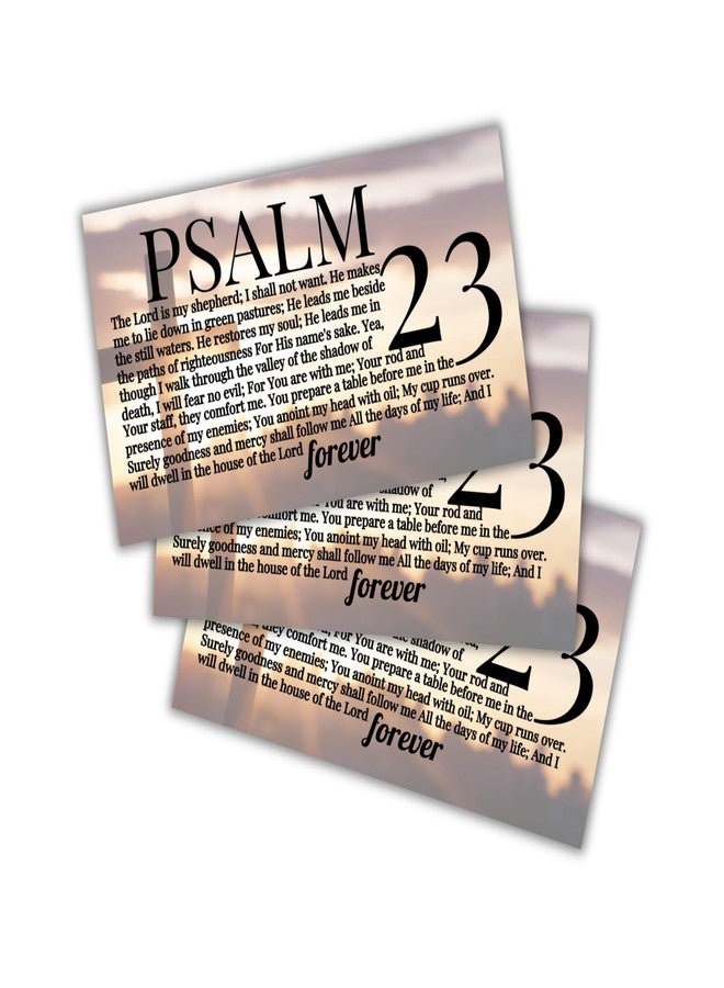 Lashicorn Psalms 23 Bible Verse Wallet Card 30pk 3.5x2” The Lord is My Shepherd Fear Worry Pocket Bulk Encouragement Gift Colorful Cross Minimalist Church Members Hand Outs - Image 1
