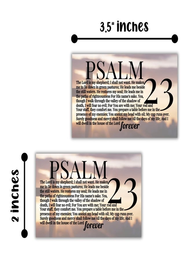 Lashicorn Psalms 23 Bible Verse Wallet Card 30pk 3.5x2” The Lord is My Shepherd Fear Worry Pocket Bulk Encouragement Gift Colorful Cross Minimalist Church Members Hand Outs - Image 3
