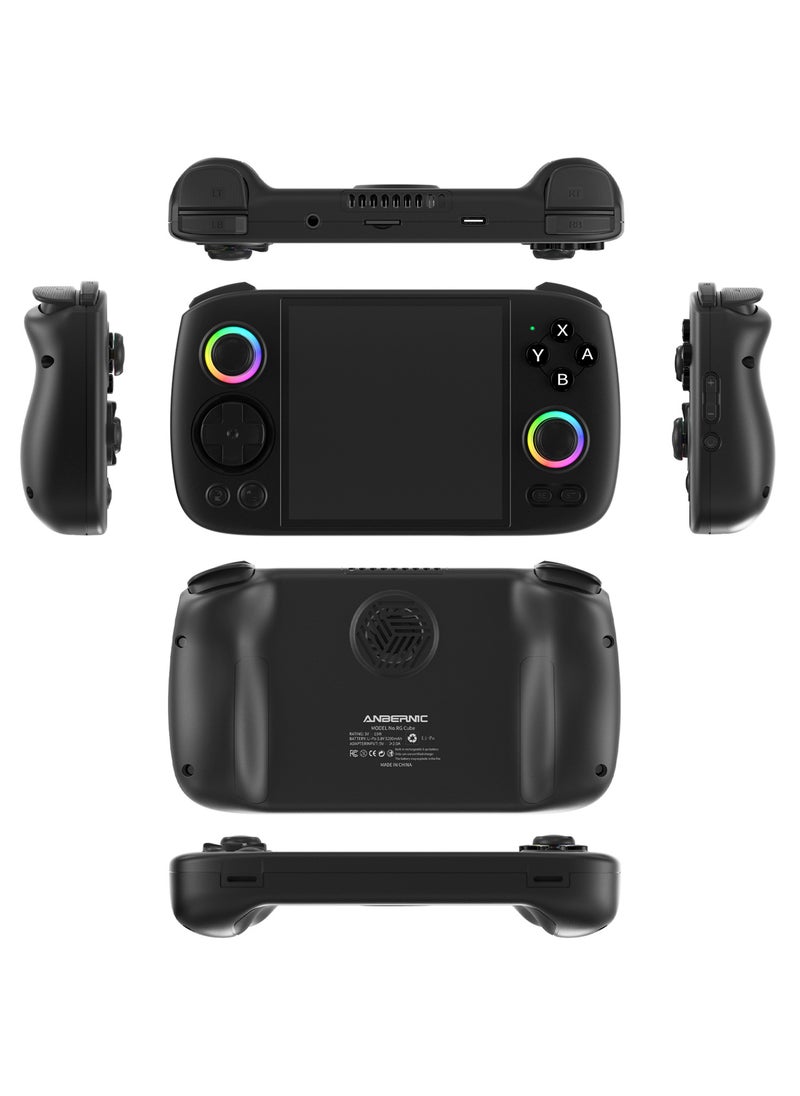 ANBERNIC  - ANBERNIC RG Cube Retro Handheld Game Console 64bit Android 13 Unisoc T820 3.95 Inch IPS Screen Hall Joystick RGB lighting effect (Black) - Image 1