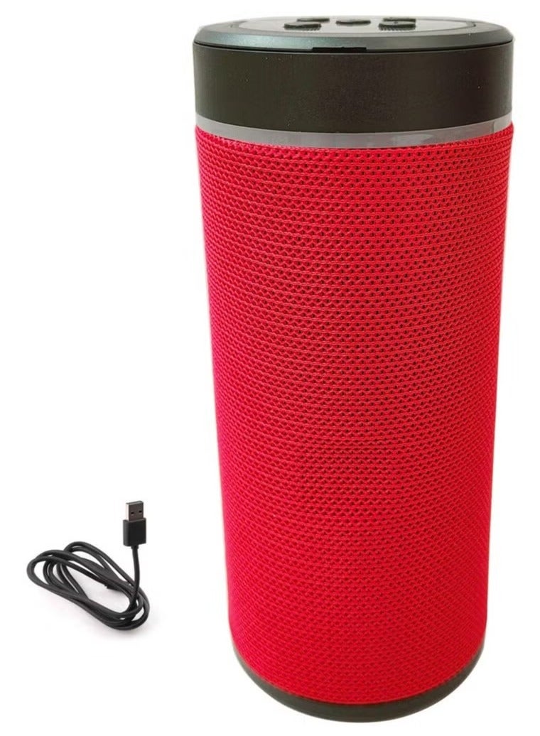 Wireless Portable Bluetooth Speakers KT-125 With Mobile Holder, USB, Memory Card and Bluetooth Connectivity - (Red)  - Image 2