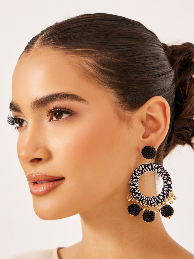 Styli Styli Pompom Round Earrings  - Image 2