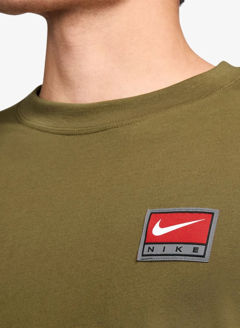 Nike OLIVE FLAK Boxy Knit T-Shirt for Men | Best Price UAE