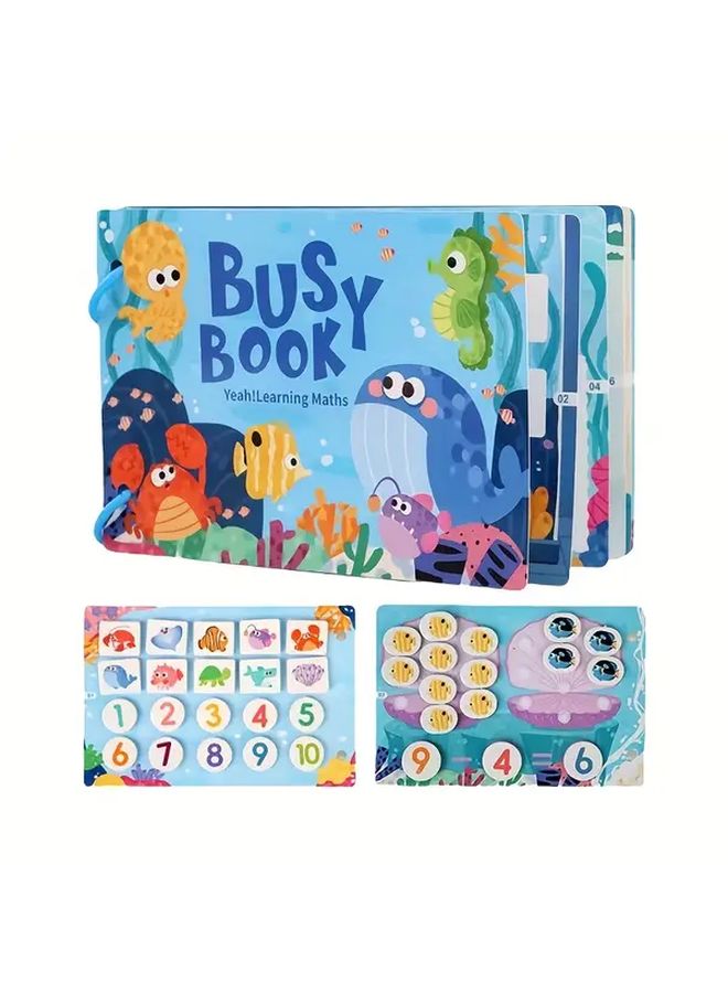 كتاب مشغول تحت الماء لعالم الأطفال لعبة نشاط تعليمي مبكر - Image 1
