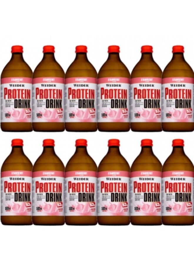 Weider Protein Drink 500ml Strawberry – Pack of 12 - Image 2