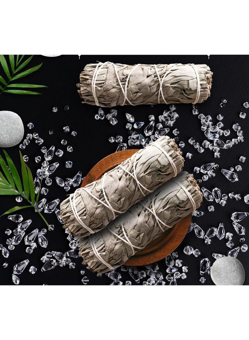 Moonwater Elixirs White Sage Smudge Sticks, White Sage Bundles, Cleansing Incense Healing Meditation & Smudge Stick Rituals, for Energy Clearing, Meditation, Energy Purification, Spiritual Healing - Image 2