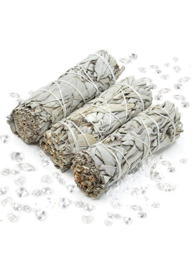 Moonwater Elixirs White Sage Smudge Sticks, White Sage Bundles, Cleansing Incense Healing Meditation & Smudge Stick Rituals, for Energy Clearing, Meditation, Energy Purification, Spiritual Healing - Image 1