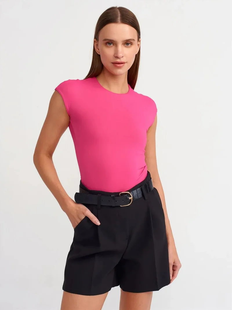 ديلفين Dilvin Women's Slim Fit Crew Neck T-Shirt