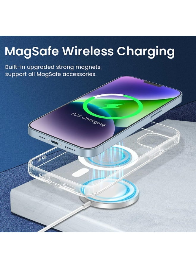 UMIXPRO Magnetic Case for iPhone 13 mini 5.4-Inch, MagSafe Compatible, Shockproof Clear Back Bumper Cover - Image 4