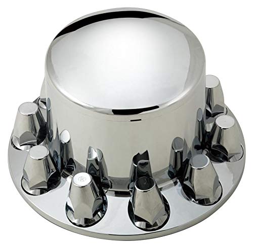Chrome ABS Rear Dome Axle Cover Include Beauty RingCenter Cap 10pcs 33mm Nut Covers for Semi Truck
