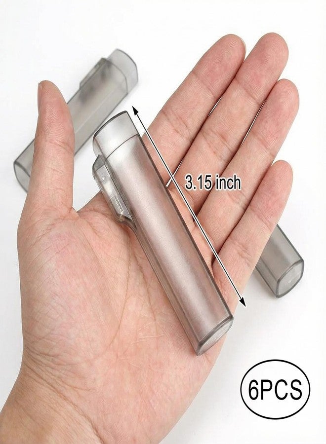 Bmpzery 6 Pcs Pocket Toothpick Holder Dispenser,Mini Travel Toothpick Holder for Purse,Clear Gray Plastic Portable Storage Container Case,Small Storage Box for Travel Camping Outdoor Activities - Image 4