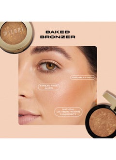 MILANI Baked Bronzer Dolce Cruelty Free Shimmer Bronzing Powder To Use For Contour Makeup Highlighters Makeup Bronzer Makeup 0.25 Ounce  - Image 4