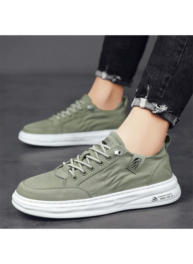 YEARCON Yierkang Men's Canvas Shoes, New Casual Sneakers, Slip-on, Lightweight, Retro Versatile Footwear, Khaki, Size 38 - Image 3