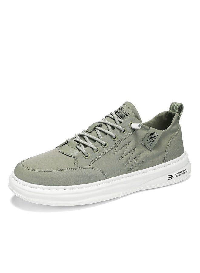 YEARCON Yierkang Men's Canvas Shoes, New Casual Sneakers, Slip-on, Lightweight, Retro Versatile Footwear, Khaki, Size 38 - Image 1