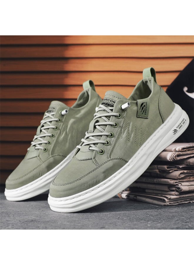 YEARCON Yierkang Men's Canvas Shoes, New Casual Sneakers, Slip-on, Lightweight, Retro Versatile Footwear, Khaki, Size 38 - Image 2