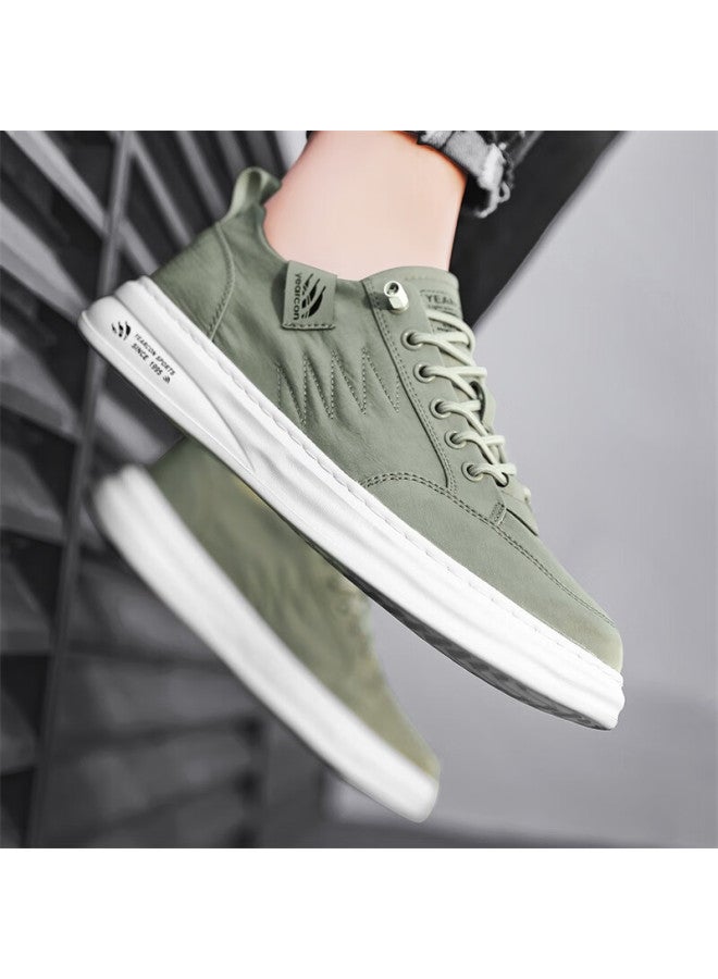 YEARCON Yierkang Men's Canvas Shoes, New Casual Sneakers, Slip-on, Lightweight, Retro Versatile Footwear, Khaki, Size 38 - Image 4