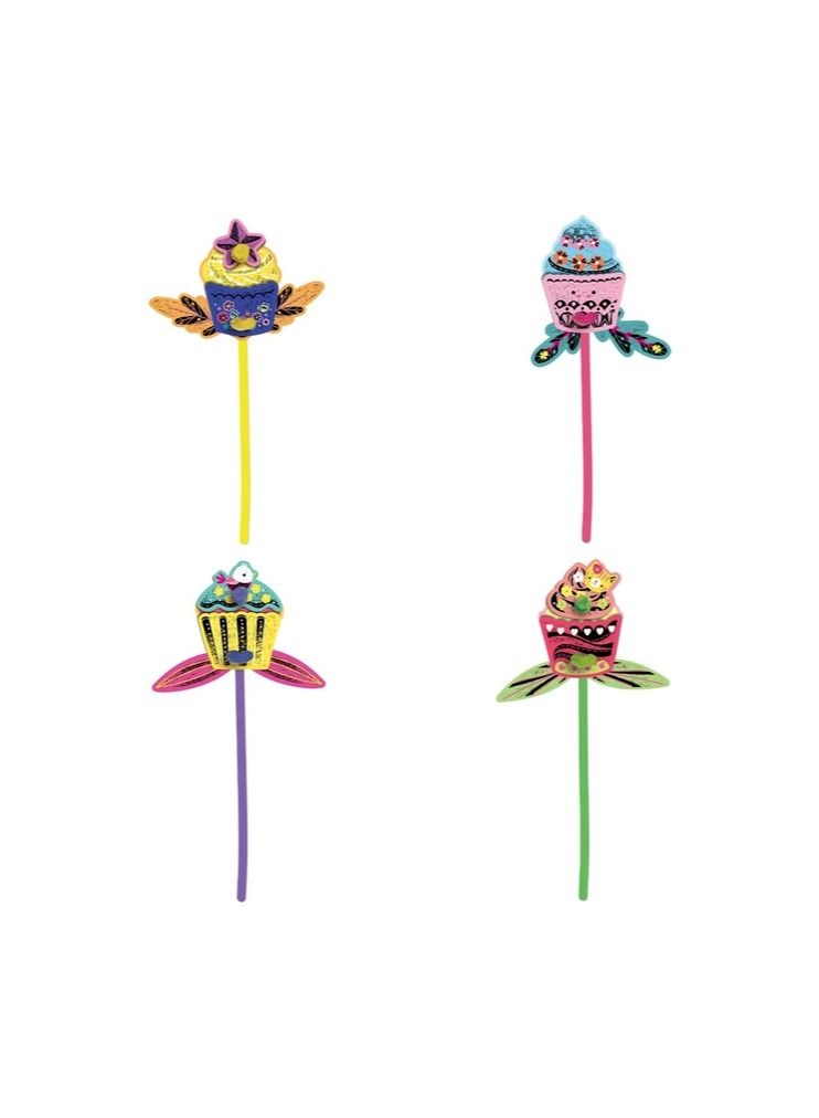 Avenir Scratch Bouquet Kit – Cupcake | Themed Fun! Create Personalized Bouquets with Scratch Sheets, Wrapping Paper, and Ribbon | Step-by-Step Instructions for Kids 3+ - Image 5