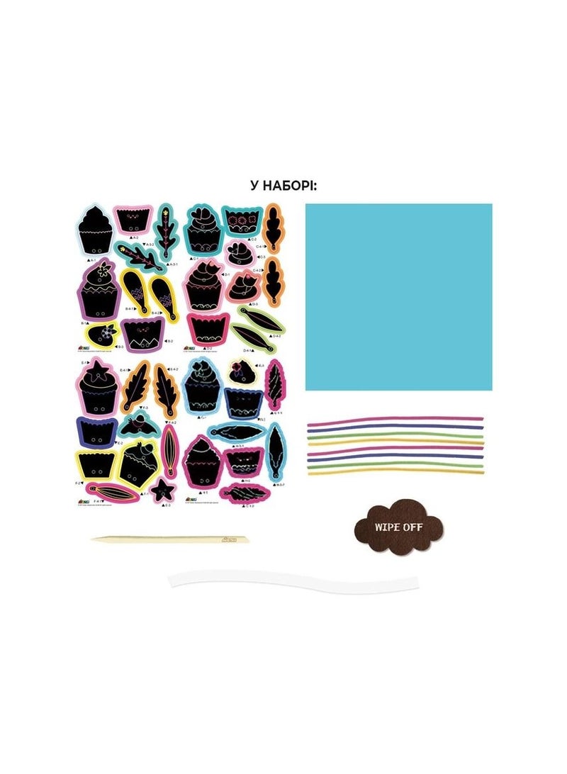 Avenir Scratch Bouquet Kit – Cupcake | Themed Fun! Create Personalized Bouquets with Scratch Sheets, Wrapping Paper, and Ribbon | Step-by-Step Instructions for Kids 3+ - Image 4