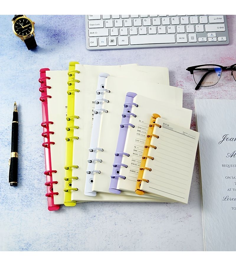 Rose Red 240 3 Ring Inner Diameter 2cm Binder O Shaped Metal Ring Clips For A4 A7 Size Notebooks Detachable Binder Rings For Organizing Loose Pages - Image 2