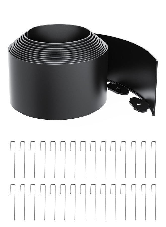 LXVOOEE Landscape Edging 4 Inch Tall 20FT with 30Pcs Metal Spikes, Plastic Garden Edging Border Landscape Edging Border Lawn Edging for Landscaping, Flower Bed, Yard - Image 1